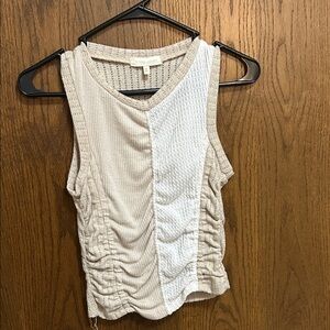 Urban Outfitters Two-Tone Beige and White Tank Top
